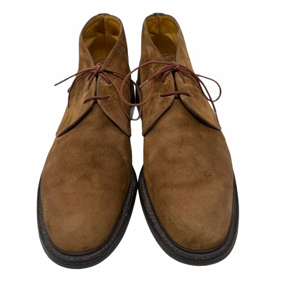 Grenson brown suede lace up booties size 9.5 - Picture 2 of 11